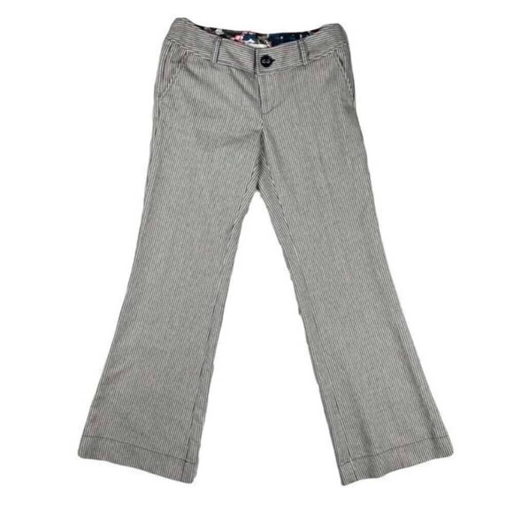 Charlotte Russe Flare Pants Navy and White stripe Juniors Size 9